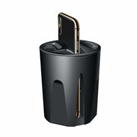 HKM-253907 Wireless Car Charger & Charging Source - Multifunctional Two-in-One Design, Black
