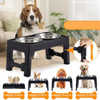 HKM-2539837 Elevated Anti-Tumble Feeding Bowl with Neck Protection for Medium to Large Dogs