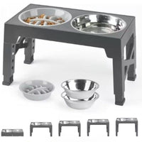 HKM-2539837 Elevated Anti-Tumble Feeding Bowl with Neck Protection for Medium to Large Dogs