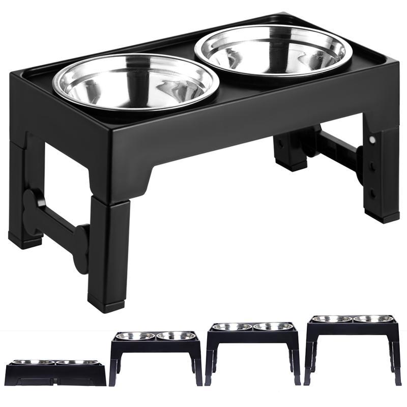 HKM-2539837 Elevated Anti-Tumble Feeding Bowl with Neck Protection for Medium to Large Dogs