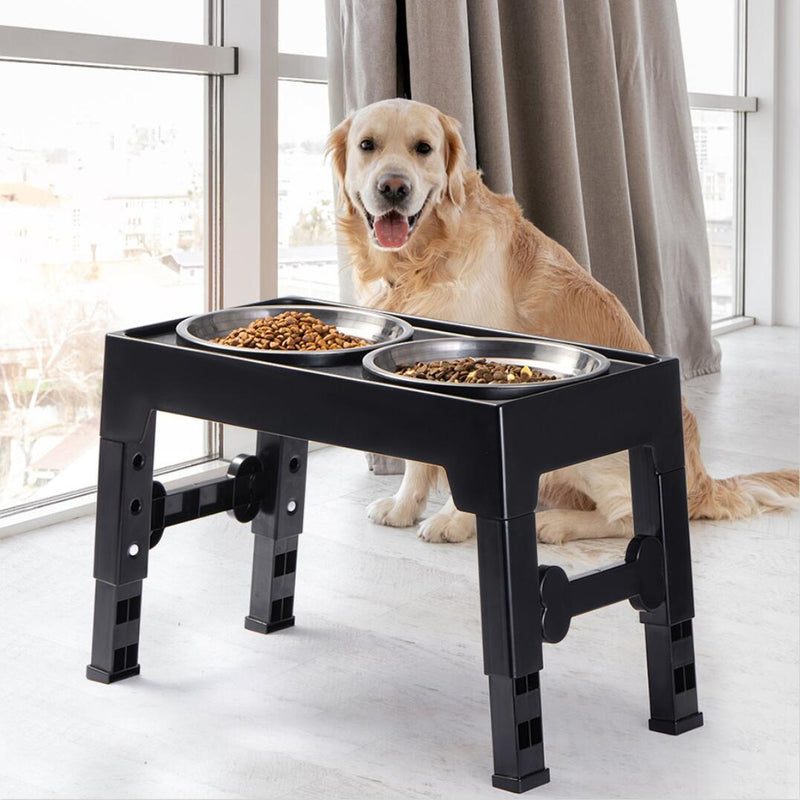 HKM-2539837 Elevated Anti-Tumble Feeding Bowl with Neck Protection for Medium to Large Dogs