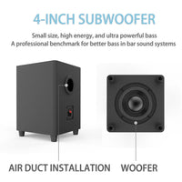 HKM-254035 Home Theatre 2.1CH Soundbar System with Wireless Subwoofer, 60W Output, HDMI/Optical/AUX Connectivity, Remote Control Included