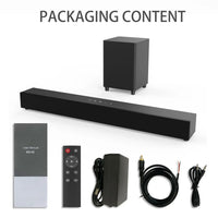 HKM-254035 Home Theatre 2.1CH Soundbar System with Wireless Subwoofer, 60W Output, HDMI/Optical/AUX Connectivity, Remote Control Included