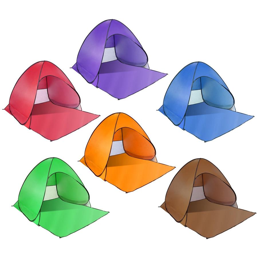 HKM-254227 Automatic UV-Protected Beach Tent for 2-3 People with Net Window and Storage Bag, Waterproof Design for Outdoor Activities
