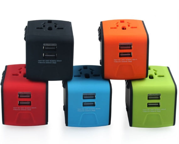 HKM-254227 Multi-Function Conversion Socket with Dual USB Charger, 6-Outlets, 1500W Power, Eco-Friendly Material