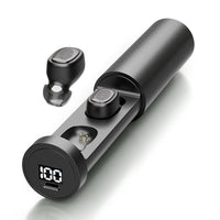 HKM-254227 Wireless Bluetooth Headset with Digital Display and Multi-Function Connectivity