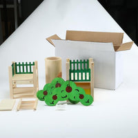 HKM-2542909 Wooden House Hamster Castle - Spacious Pet Playhouse for Small Animals