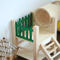 HKM-2542909 Wooden House Hamster Castle - Spacious Pet Playhouse for Small Animals