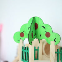 HKM-2542909 Wooden House Hamster Castle - Spacious Pet Playhouse for Small Animals