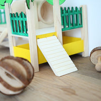HKM-2542909 Wooden House Hamster Castle - Spacious Pet Playhouse for Small Animals