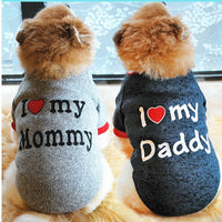 HKM-254291 Thick Fleece Dog Sweatshirt for Spring and Autumn in Navy Blue and Gray