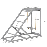 HKM-2543293 Chicken Activity Center with Swings, Perches, and Ladder for Enhanced Hen Wellbeing
