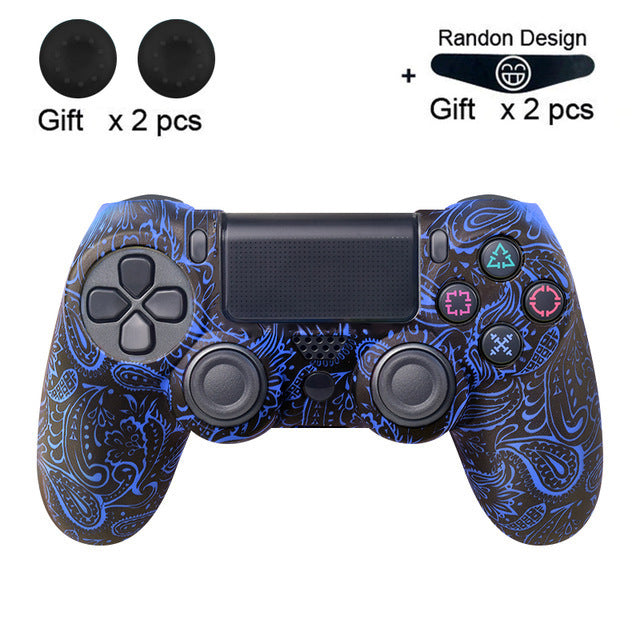 HKM-254355 PS4 Series Silicone Handle Protective Cover in Pure Color Camouflage