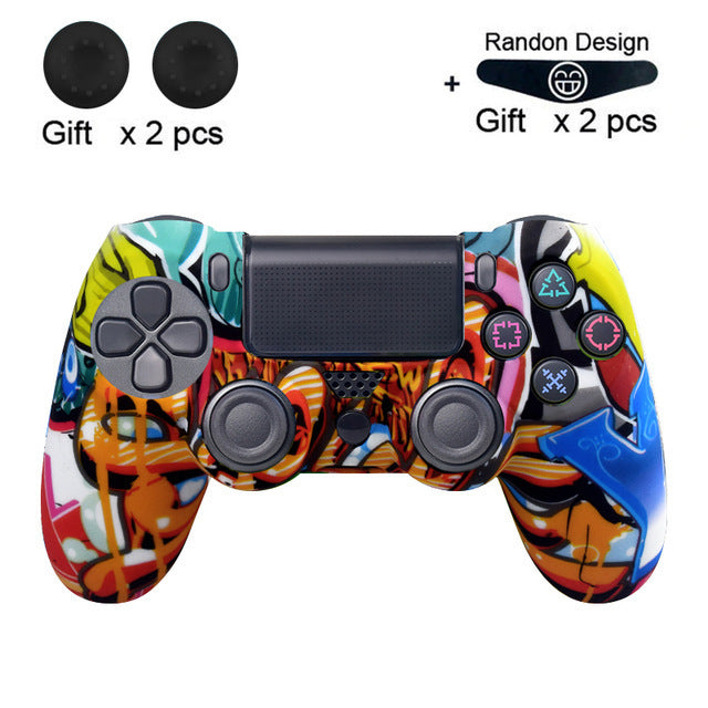 HKM-254355 PS4 Series Silicone Handle Protective Cover in Pure Color Camouflage