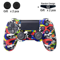 HKM-254355 PS4 Series Silicone Handle Protective Cover in Pure Color Camouflage
