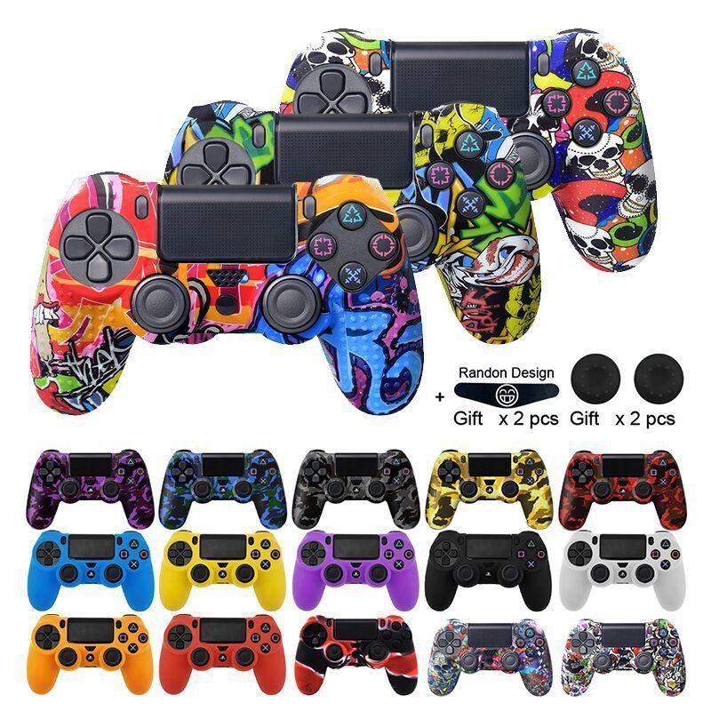 HKM-254355 PS4 Series Silicone Handle Protective Cover in Pure Color Camouflage