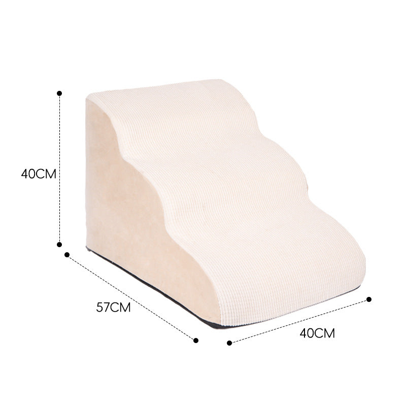 HKM-2543805 Pet Stairs for Small Dogs - Multi-Level Wave Design with Various Color Options