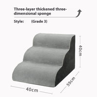 HKM-2543805 Pet Stairs for Small Dogs - Multi-Level Wave Design with Various Color Options