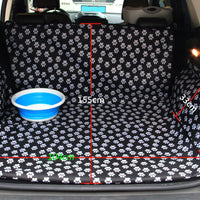 HKM-2544445 Waterproof Dog Car Mat with Paw Print Design for SUV Trunk Protection
