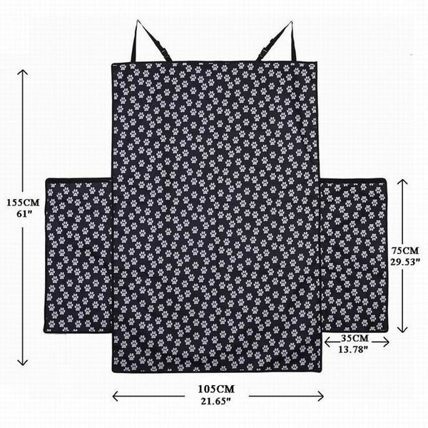 HKM-2544445 Waterproof Dog Car Mat with Paw Print Design for SUV Trunk Protection