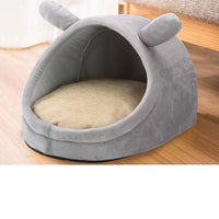 HKM-2545469 Plush Thickened Semi Closed Pet Nest Mat for Autumn and Winter, Multiple Sizes Available