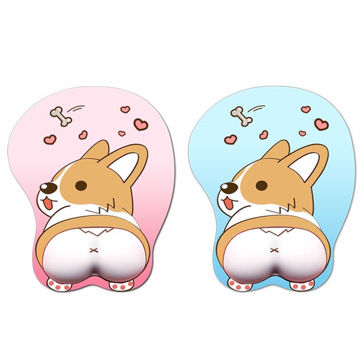 HKM-254547 Cartoon Dog Mouse Pad with Silicone Wrist Rest for Comfort and Style