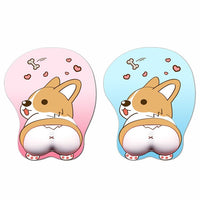 HKM-254547 Cartoon Dog Mouse Pad with Silicone Wrist Rest for Comfort and Style