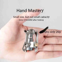 HKM-254547 Ultra-light BRS Titanium Alloy Folding Camping Stove 3000T 25g for Outdoor Hiking