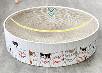 HKM-2545597 Round Cat Paw Plate and Claw Grinding Toy in Corrugated Paper - Available in Large and Small Sizes