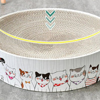 HKM-2545597 Round Cat Paw Plate and Claw Grinding Toy in Corrugated Paper - Available in Large and Small Sizes