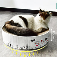 HKM-2545597 Round Cat Paw Plate and Claw Grinding Toy in Corrugated Paper - Available in Large and Small Sizes