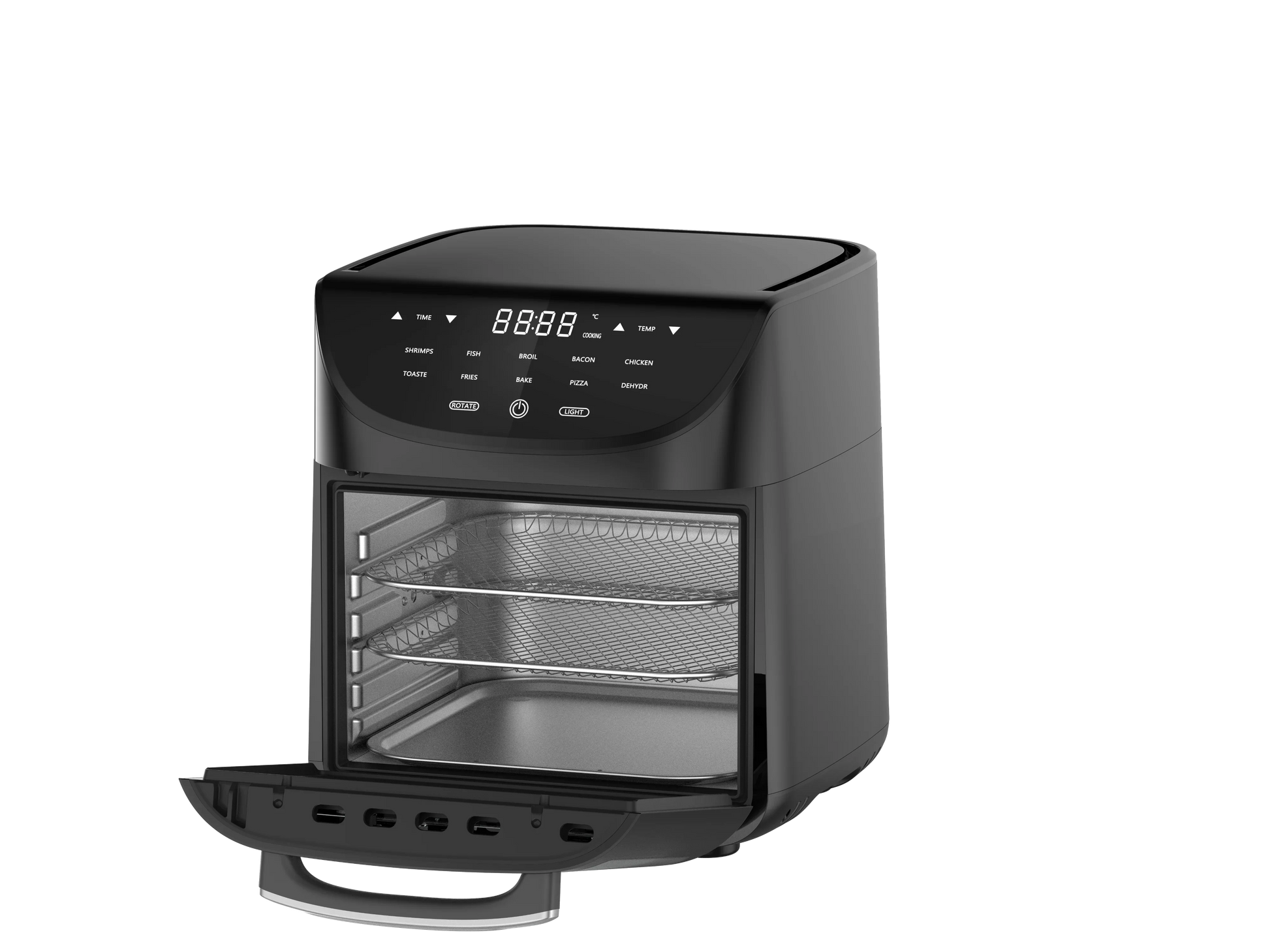 HKM-254611 9L Digital Air Fryer Oven with One-Touch Control for Oil-Free Cooking of French Fries and More