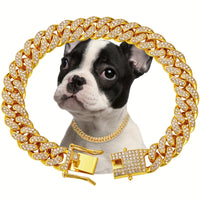HKM-2547389 Elegant Shiny Diamond Safety Metal Necklace in Gold and Silver Available in Multiple Sizes