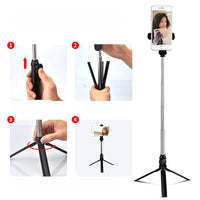 HKM-254739 Adjustable Tripod Selfie Stand with Bluetooth Remote for Phones