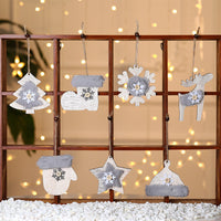 HKM-254803 Wooden Plush Christmas Tree Ornament Pendant Collection