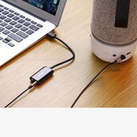 HKM-254867 USB External Sound Card with 3.5mm Headphone Connector - Black/White