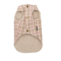 HKM-2549565 Cozy Velvet Cotton-Padded Vest for Small Dogs and Cats in Pink and Blue
