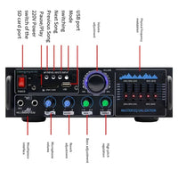 HKM-255187 HiFi Home Digital Amplifier 2*80W Bluetooth MP3 Subwoofer AMP 2.0 Channel Sound System