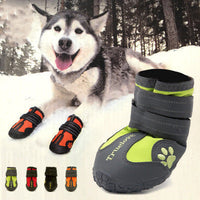 HKM-255187 Waterproof Non-Slip Dog Shoes with Double Velcro Closure - Adjustable Fit for Comfort