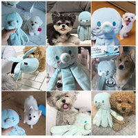 HKM-2551997 Cute Blue Octopus Dog Toy with Tibetan Food Sound Paper, 23x11cm