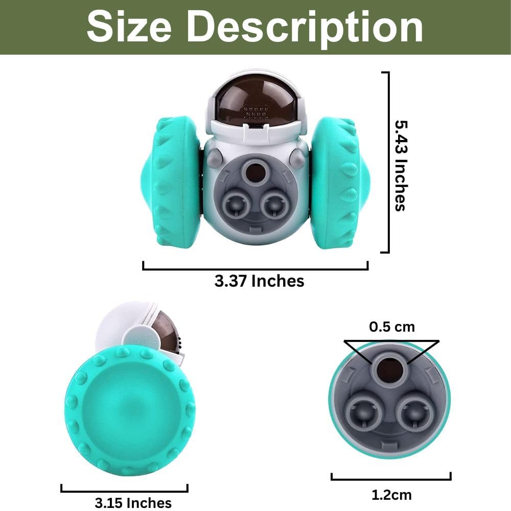 HKM-2552637 Interactive Food Dispenser Toy for Small Dogs and Cats - Durable Slow Feeder Puzzle for Problem-Solving and Weight Management