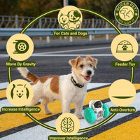 HKM-2552637 Interactive Food Dispenser Toy for Small Dogs and Cats - Durable Slow Feeder Puzzle for Problem-Solving and Weight Management