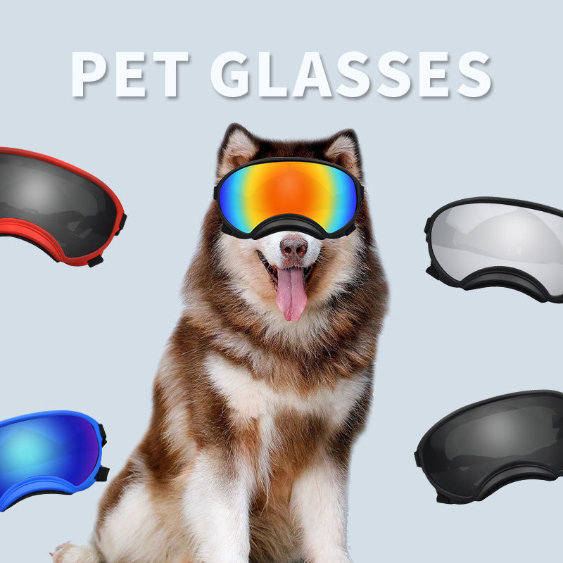 HKM-2552765 Ski Dog Goggles with Double Layer Anti-Fog Lens for Wind and Sand Protection