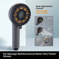 HKM-2553021 Portable Pet Dog Shower Nozzle for Massage and Rain Experience
