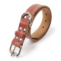 HKM-2553149 Leather Dog Traction Collar - Durable and Comfortable for Active Pets, Available in Various Sizes