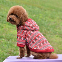 HKM-2553533 Cozy Knitted Wool Dog Coat for Autumn and Winter ¨C Available in Red and Gray