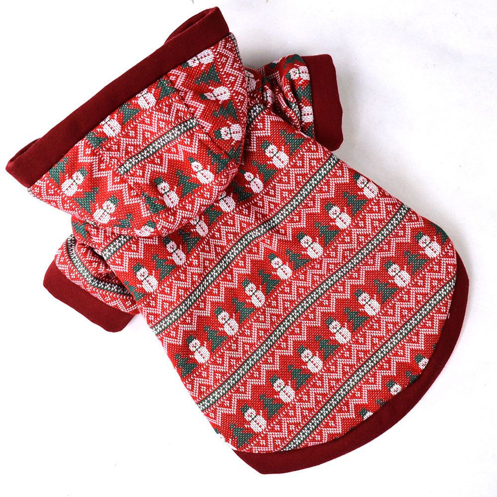 HKM-2553533 Cozy Knitted Wool Dog Coat for Autumn and Winter ¨C Available in Red and Gray