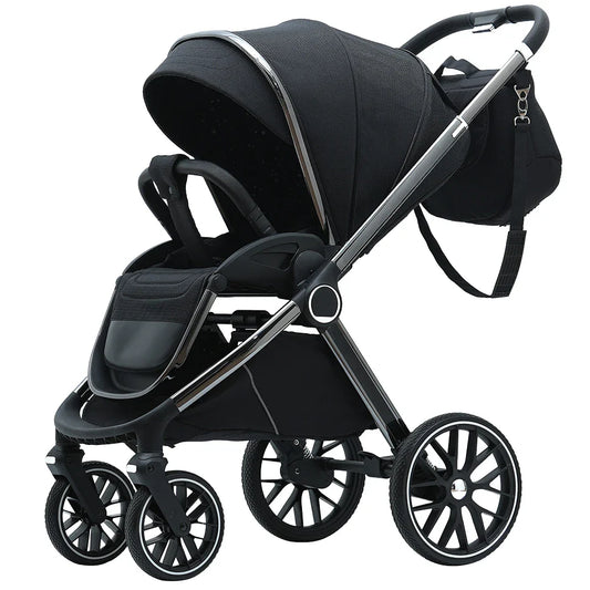 HKM-255379 3-in-1 Lightweight Travel Pram with Luxury Folding Stroller and Baby Car Seat