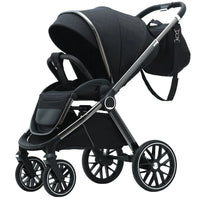 HKM-255379 3-in-1 Lightweight Travel Pram with Luxury Folding Stroller and Baby Car Seat