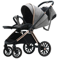 HKM-255379 3-in-1 Lightweight Travel Pram with Luxury Folding Stroller and Baby Car Seat